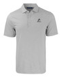Miami Marlins Mono Cutter & Buck Forge Eco Double Stripe Stretch Recycled Mens Polo POLWH_MANN_HG 1