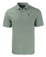 South Florida Bulls Swinging Rocky Cutter & Buck Forge Eco Double Stripe Stretch Recycled Mens Polo Hunter/White Mannequin