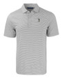 South Florida Bulls Swinging Rocky Cutter & Buck Forge Eco Double Stripe Stretch Recycled Mens Polo Polished/White Mannequin