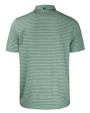 South Florida Bulls Swinging Rocky Cutter & Buck Forge Recycled Heather Stripe Four-Way Stretch Mens Polo Hunter Heather Mannequin Back