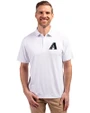 Arizona Diamondbacks Mono Cutter & Buck Forge Eco Stretch Recycled Mens Polo White Front