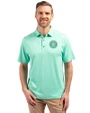 Houston Astro Mono Cutter & Buck Forge Eco Stretch Recycled Mens Polo Fresh Mint Heather Front