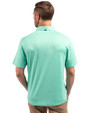 Los Angeles Dodgers Mono Cutter & Buck Forge Eco Stretch Recycled Mens Polo Fresh Mint Heather Back