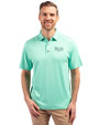 Tampa Bay Rays Mono Cutter & Buck Forge Eco Stretch Recycled Mens Polo Fresh Mint Heather Front