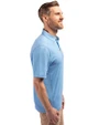 Cleveland Guardians Mono Cutter & Buck Forge Eco Stretch Recycled Mens Polo Dark Atlas Heather Side