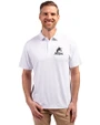 Miami Marlins Mono Cutter & Buck Forge Eco Stretch Recycled Mens Polo White Front