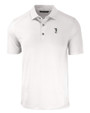 South Florida Bulls Swinging Rocky Cutter & Buck Forge Eco Stretch Recycled Mens Polo White Mannequin