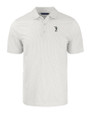 South Florida Bulls Swinging Rocky Cutter & Buck Pike Eco Symmetry Print Stretch Recycled Mens Polo White/Polished Mannequin