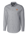 Clemson Tigers Cutter & Buck Stretch Oxford Mens Long Sleeve Dress Shirt Charcoal Mannequin