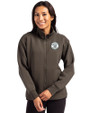 Milwaukee Brewers Mono Cutter & Buck Roam Epic Versatility Full Zip Recycled Womens Jacket Poplar Front