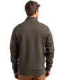 Los Angeles Angels Mono Cutter & Buck Roam Epic Versatility Recycled Quarter Zip Mens Pullover Poplar Back