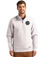 Washington Nationals Mono Cutter & Buck Roam Epic Versatility Recycled Quarter Zip Mens Pullover Solitare Front