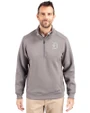 Detroit Tigers Mono Cutter & Buck Roam Epic Versatility Recycled Quarter Zip Mens Pullover Elemental Grey Front