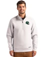New York Jets NFL Helmet Cutter & Buck Roam Epic Versatility Recycled Quarter Zip Mens Pullover Solitare Front