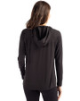 New York Mets Mono Cutter & Buck Coastline Epic Comfort Recycled Womens Hooded Shirt Black Back