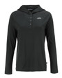 New York Jets Mono Cutter & Buck Coastline Epic Comfort Eco Recycled Womens Hooded Shirt BL_MANN_HG 1