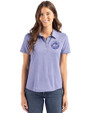 New York Mets Mono Cutter & Buck Coastline Epic Comfort Recycled Womens Polo Hyacinth Front