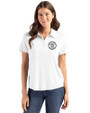 Milwaukee Brewers Mono Cutter & Buck Coastline Epic Comfort Recycled Womens Polo White Front