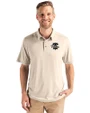 Philadelphia Phillies Mono Cutter & Buck Coastline Epic Comfort Recycled Mens Polo Wheat Front