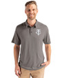 Minnesota Twins Mono Cutter & Buck Coastline Epic Comfort Recycled Mens Polo Elemental Grey Front