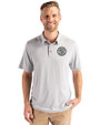 Milwaukee Brewers Mono Cutter & Buck Coastline Epic Comfort Recycled Mens Polo CONCRETE Front