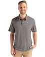 St. Louis Cardinals Monochromatic Cutter & Buck Coastline Recycled Double Peached Mens Polo Elemental Grey Front