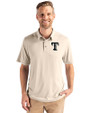 Texas Rangers Mono Cutter & Buck Coastline Epic Comfort Recycled Mens Polo Wheat Front