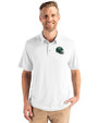 New York Jets NFL Helmet Cutter & Buck Coastline Epic Comfort Recycled Mens Polo White Front
