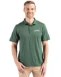 New York Jets Cutter & Buck Coastline Epic Comfort Recycled Mens Polo Hunter Green Front