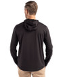 Los Angeles Angels Mono Cutter & Buck Coastline Epic Comfort Recycled Mens Hooded Shirt Black Back