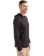 Miami Marlins Mono Cutter & Buck Coastline Epic Comfort Recycled Mens Hooded Shirt Black Side