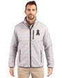 Los Angeles Angels Mono Cutter & Buck Rainier PrimaLoft®  Mens Big and Tall Eco Insulated Puffer Jacket Polished Medium Gray Front