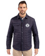 Milwaukee Brewers Mono Cutter & Buck Rainier PrimaLoft® Mens Eco Insulated Quilted Shirt Jacket Dark Navy Front