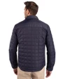 Milwaukee Brewers Mono Cutter & Buck Rainier PrimaLoft® Mens Eco Insulated Quilted Shirt Jacket Dark Navy Back
