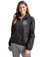 New York Yankees Mono Cutter & Buck Charter Eco Recycled Womens Full-Zip Jacket Black Front