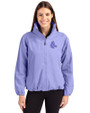 Boston Red Sox Monochromatic Cutter & Buck Charter Recycled Packable Womens Full Zip Jacket Hyacinth Front