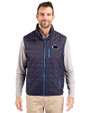 Penn State Nittany Lions Cutter & Buck Rainier PrimaLoft® Mens Eco Insulated Full Zip Puffer Vest Dark Navy Front