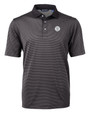 Milwaukee Brewers Mono Cutter & Buck Virtue Eco Pique Micro Stripe Recycled Mens Polo BLEG_MANN_HG 1