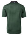 South Florida Bulls Swinging Rocky Cutter & Buck Virtue Eco Pique Micro Stripe Recycled Mens Polo Hunter/Black Mannequin Back