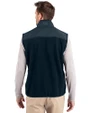 Los Angeles Dodgers Mono Cutter & Buck Cascade Eco Fleece Mens Vest Navy Blue Back