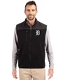 Detroit Tigers Mono Cutter & Buck Cascade Eco Fleece Mens Vest Black Front