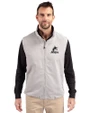 Miami Marlins Mono Cutter & Buck Charter Eco Full-Zip Mens Big & Tall Vest Polished Medium Gray Front