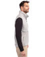 Pittsburgh Pirates Mono Cutter & Buck Charter Eco Full-Zip Mens Big & Tall Vest Polished Medium Gray Side