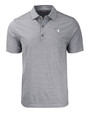 Cleveland Guardians Mono Cutter & Buck Forge Eco Heather Stripe Stretch Recycled Mens Big & Tall Polo BLH_MANN_HG 1