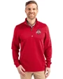 Ohio State Buckeyes - Cutter & Buck Traverse Stretch Eco Quarter Zip Mens Pullover Red Front