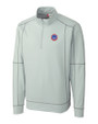 South Bend Cubs Clique Helsa Performance Mens Half Zip Pullover Sweatshirt Light Grey Mannequin