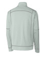 Buffalo Bisons Clique Helsa Performance Mens Half Zip Pullover Sweatshirt Light Grey Mannequin Back
