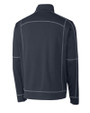 Gwinnett Stripers Clique Helsa Performance Mens Half Zip Pullover Sweatshirt Dark Navy Mannequin Back