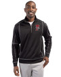 Fresno Grizzlies Clique Helsa Performance Mens Half Zip Pullover Sweatshirt Black Front