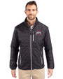 Ohio State Buckeyes - Cutter & Buck Rainier PrimaLoft® Mens Eco Insulated Full Zip Puffer Jacket Black Front